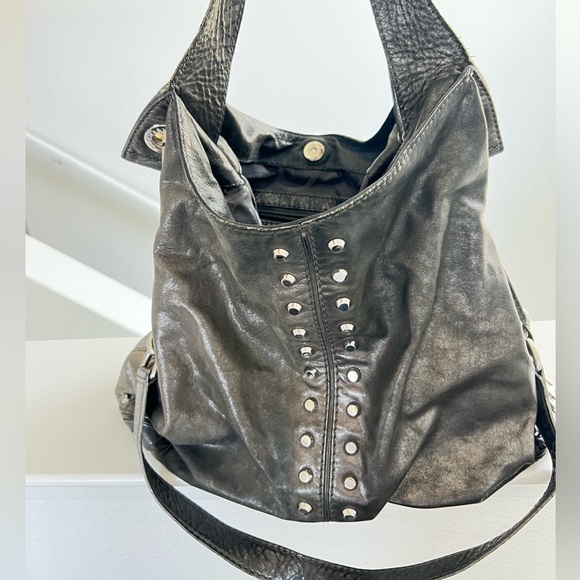 Michael Kors metallic gray leather tote - Picture 3 of 8